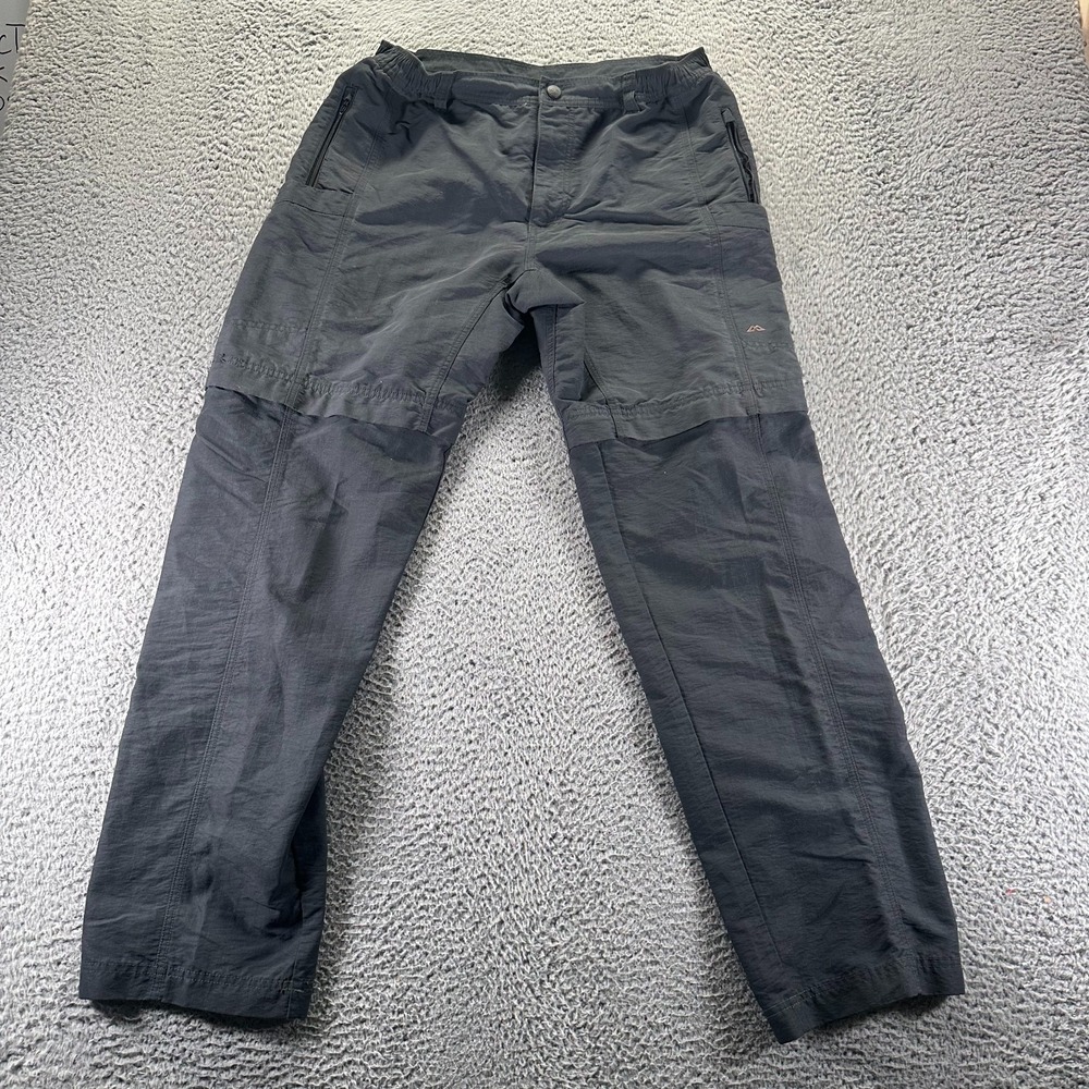 Kathmandu Pant Mens 30x33 Black Cargo Straight Leg Convertible Hiking Gorpcore